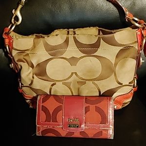 Coach purse with wallet